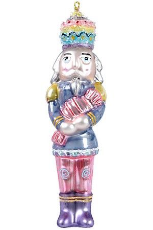 Ёлочная игрушка ЩЕЛКУНЧИК СЛАДКОЕЖКА с конфетой, стекло, 16 см, Winter Deco