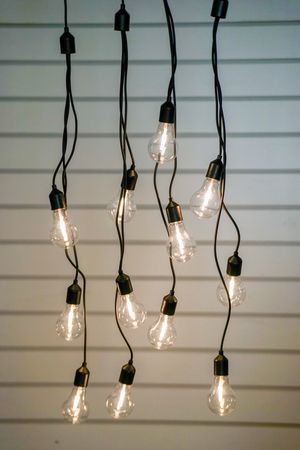Гирлянда-гроздь из лампочек ЛОФТИ-ГРАППОЛО, 12 тёплых белых LED-огней, 3 м, коннектор, чёрный провод ПВХ, уличная, Kaemingk