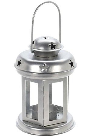 Подсвечник-фонарь ГОТТЛИБ, металл, серебряный, 15 см, Koopman International