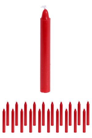 Набор столовых свечей ОФФИ, парафин, красные, 11 см, 20 шт., Koopman International