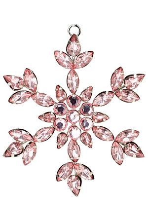 Снежинка АНХЕЛИТА, акрил, розовая, 10 см, Koopman International