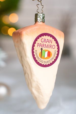 Ёлочная игрушка СЫР 'GRAN PARMIRO', стекло, 10 см, Inge Glas