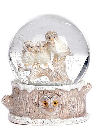 Снежный шар СОВЯТА АРВИ, АХТИ И АНТИ, полистоун, стекло, 9 см, Goodwill