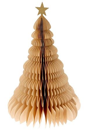 Настольная ёлка ПАЛЕТТА, бумага, персиковый, 40 см, Koopman International