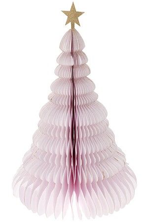 Настольная ёлка ПАЛЕТТА, бумага, розовый, 40 см, Koopman International