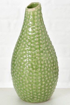 Керамическая ваза ЧЕТРИОЛО, светло-зеленая, 18 см, Boltze