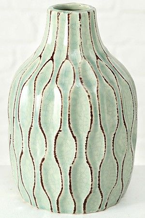 Фарфоровая ваза ЛОГОРАМЕНТО, светло-зеленая, 21 см, Boltze