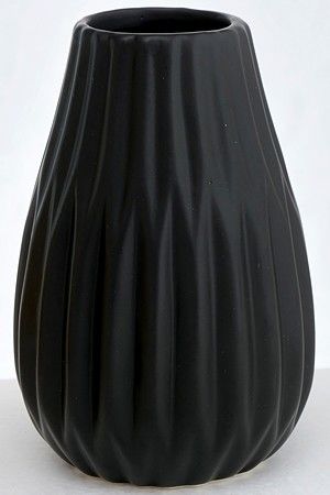 Керамическая ваза ТОРРЭ черная, 13 см, Boltze