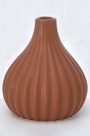 Керамическая ваза ТОРРЭ, коричневая, 13 см, Boltze