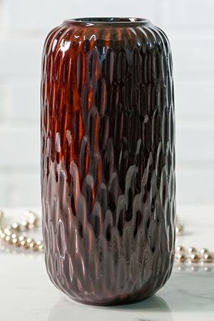 Фарфоровая ваза ВОСТОЧНЫЕ МОТИВЫ темно-коричневая, 19 см, Boltze