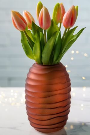 Стеклянная ваза КАШТАНОВЫЙ МЕД, 16 см, Boltze