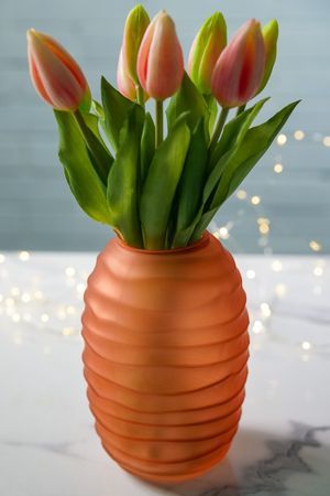 Стеклянная ваза ЛИПОВЫЙ МЕД, 16 см, Boltze