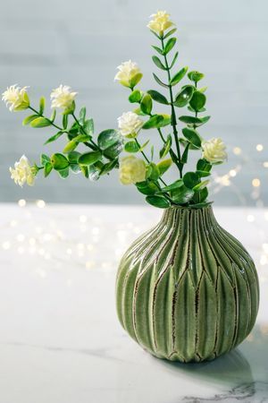 Керамическая ваза ЛОГОРАМЕНТО округлая, светло-зеленая, 12 см, Boltze