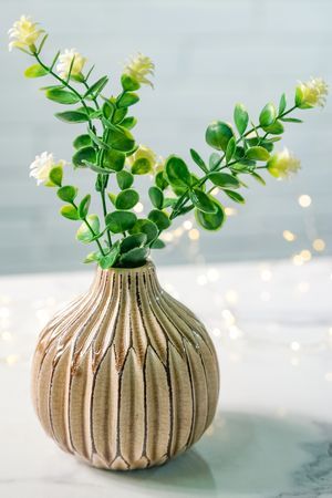 Керамическая ваза ЛОГОРАМЕНТО округлая, светло-коричневая, 12 см, Boltze