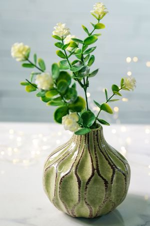 Керамическая ваза ЛОГОРАМЕНТО округлая, светло-салатовая, 12 см, Boltze