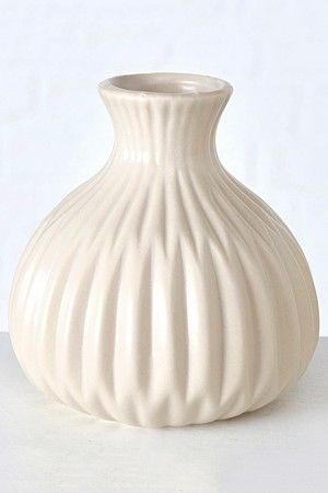 Фарфоровая ваза АППЕТИТОЗО округлая, бежевая, 12 см, Boltze