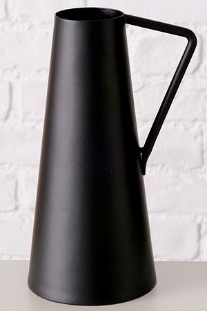 Декоративная ваза НЕОКЛАССИК, металл, черная, 21 см, Boltze