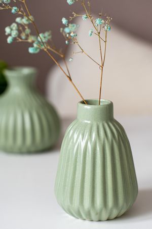 Фарфоровая ваза АППЕТИТОЗО с горлышком, светло-зеленая, 12 см, Boltze