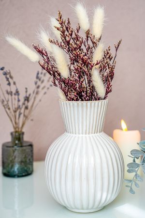 Керамическая ваза КАННА малая, белая, 17 см, Boltze