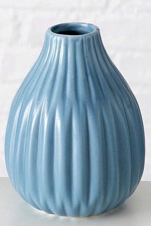 Фарфоровая ваза АППЕТИТОЗО зауженная, голубая, 12 см, Boltze