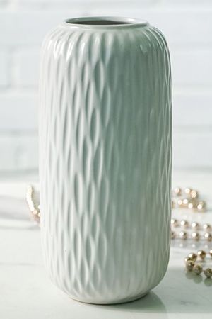Фарфоровая ваза ВОСТОЧНЫЕ МОТИВЫ цилиндрическая, белая, 20 см, Boltze
