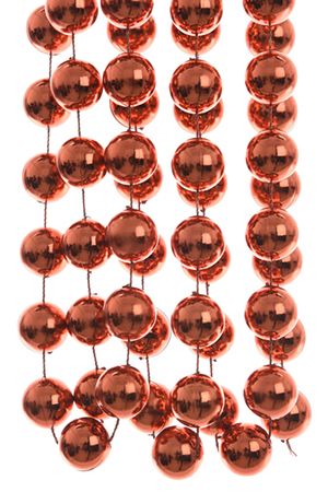Ёлочные БУСЫ пластиковые ГИГАНТ, цвет: оранжевый, 20 мм, 2.7 м, Kaemingk