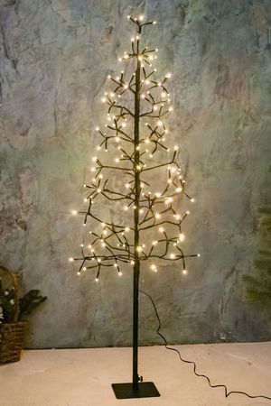 Декоративное светящееся деревце ЁЛОЧКА АБЕТТИ, 160 тёплых белых LED-огней, 120 см, Koopman International