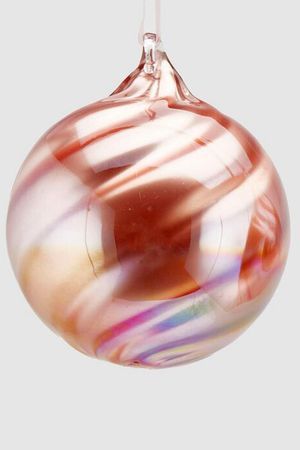 Набор ёлочных шаров ВОРТИЧЕ ДИ ТИНТА, стекло, розовый, 9 см (упаковка - 12 шт.), EDG