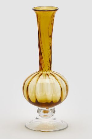 Стеклянная ваза ПЕРЕЛИВЫ ПОЛУТОНОВ, оранжевая, 41 см, EDG