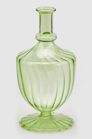 Стеклянная ваза-подсвечник СЕМИОВАЛЕ, светло-зелёная, 20 см, EDG