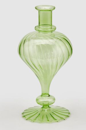 Стеклянная ваза-подсвечник ТЕНЕРЕЦЦА АРИОЗА, светло-зелёная, 30 см, EDG
