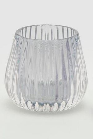 Стеклянный подсвечник под чайную свечу АЛФЕО, прозрачный, 8 см, EDG