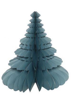 Новогоднее украшение ЁЛОЧКА - БУМАЖНОЕ ОЧАРОВАНИЕ, голубая, 38 см, Kaemingk