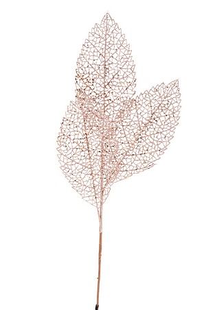 Декоративная ветка ПЛЕТЕНИЕ БОРДО, пластик, розовое золото, 79 см, Koopman International