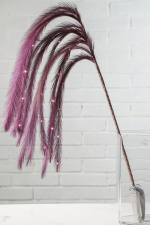 Декоративная ветка БЕРГДИС, фиолетовая, тёплые белые LED-огни, 130 см, таймер, батарейки, Koopman International