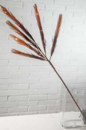 Декоративная ветка ВИГДИС, полиэстер, коричневая, 9 тёплых белых микро LED-огней, 90 см, таймер, батарейки, Koopman International