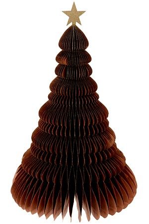 Настольная ёлка ПАЛЕТТА, бумага, бордово-коричневый, 40 см, Koopman International
