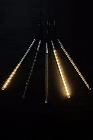 Светодиодная гирлянда Тающие Сосульки 5*0.3 м, 240 теплых белых LED ламп, черный ПВХ, 5 м, IP44, BEAUTY LED