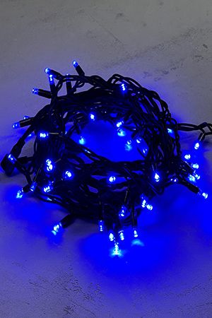 Уличная гирлянда Legoled 75 синих LED ламп 10 м, мерцание 100%, черный КАУЧУК, соединяемая, IP44, BEAUTY LED