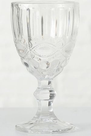 Бокал для вина БЛАГОРОДНЫЙ КУБОК с узором, стекло, прозрачный, 17 см, Boltze