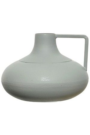 Декоративная ваза-кувшин СЕВЕРО, металл, серая, 13 см, Kaemingk