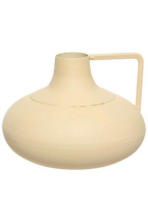 Декоративная ваза-кувшин СЕВЕРО, металл, бежевая, 13 см, Kaemingk