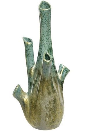 Декоративная ваза АЛКМЕНА ГРИН, керамика, 41 см, Kaemingk