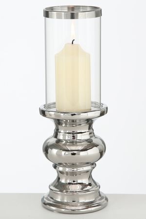 Декоративный подсвечник на одну свечу ПИККОЛО, керамика, стекло, 28 см, Boltze