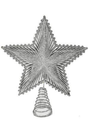 Ёлочная верхушка ЗВЕЗДА 'ДАРБИ', металл, серебряный, 26 см, Due Esse Christmas