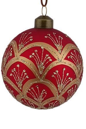 Набор ёлочных шаров АРТИФИС, стекло, красный, 8 см, 12 шт., Due Esse Christmas