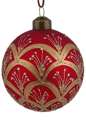 Набор ёлочных шаров АРТИФИС, стекло, красный, 10 см, 9 шт., Due Esse Christmas