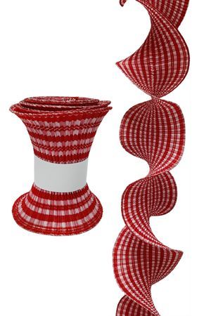 Декоративная лента БРЭЙДИ, текстиль, красно-белая, 180х13 см, Due Esse Christmas
