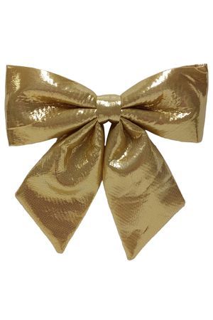 Декоративное украшение БАНТ 'ЧАРИС', текстиль, золотой, 28 см, Due Esse Christmas