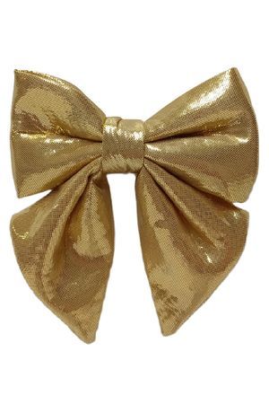 Декоративное украшение БАНТ 'ЧАРИС', текстиль, золотой, 15 см, Due Esse Christmas
